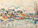 Groix, rengøring af sejlene - Paul Signac — visning af kunstværket