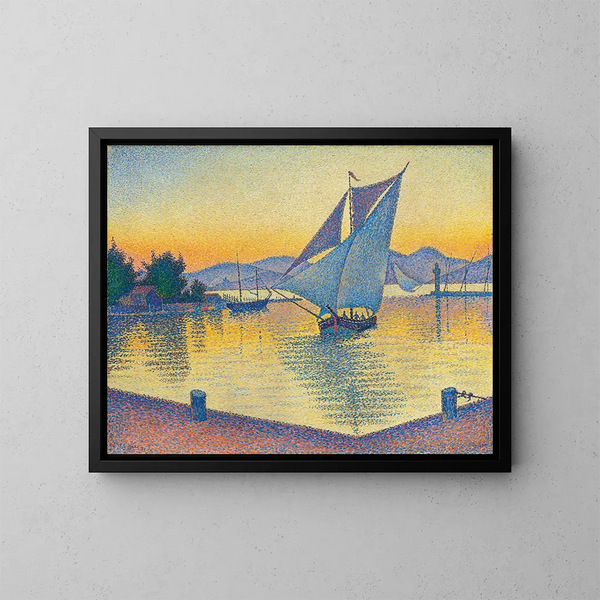 Le Port au soleil couchant, Opus 236, Saint-Tropez - Paul Signac — indrammet kunstværk på væggen