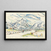 Les Alpilles Udsigt fra Saint-Rémy-de-Provence - Paul Signac — indrammet kunstværk på væggen