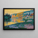 Les Andelys Solnedgang - Paul Signac — indrammet kunstværk på væggen