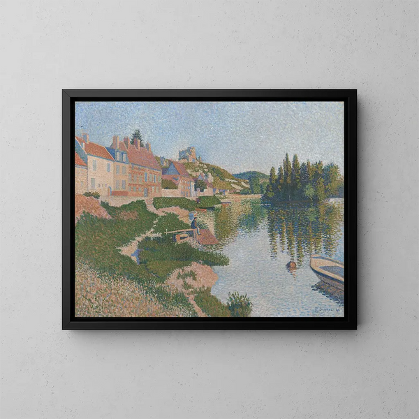 Les Andelys - Paul Signac — indrammet kunstværk på væggen