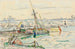 Lézardrieux, voilier ved kajen - Paul Signac — visning af kunstværket