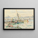 Lézardrieux, voilier ved kajen - Paul Signac — indrammet kunstværk på væggen
