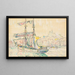 Marseille, sejlbåd - Paul Signac — indrammet kunstværk på væggen