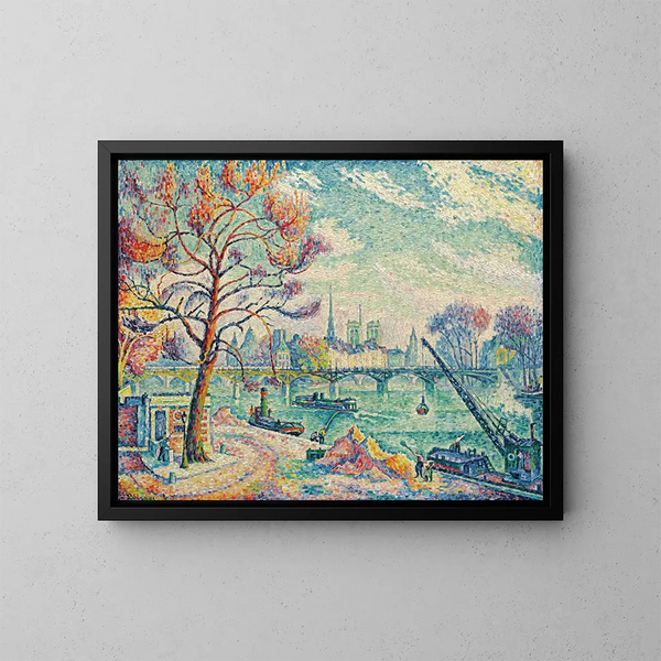 Pont des Arts, Paris - Paul Signac — indrammet kunstværk på væggen