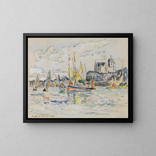 Vue du port de Dolonne - Paul Signac — indrammet kunstværk på væggen