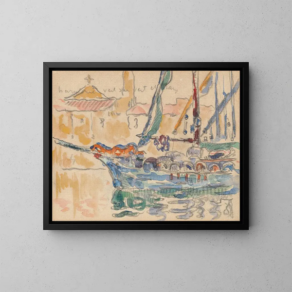 Saint-Tropez, de tartaner - Paul Signac — indrammet kunstværk på væggen
