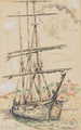 Saint-Tropez Tre-mast kaj - Paul Signac — visning af kunstværket