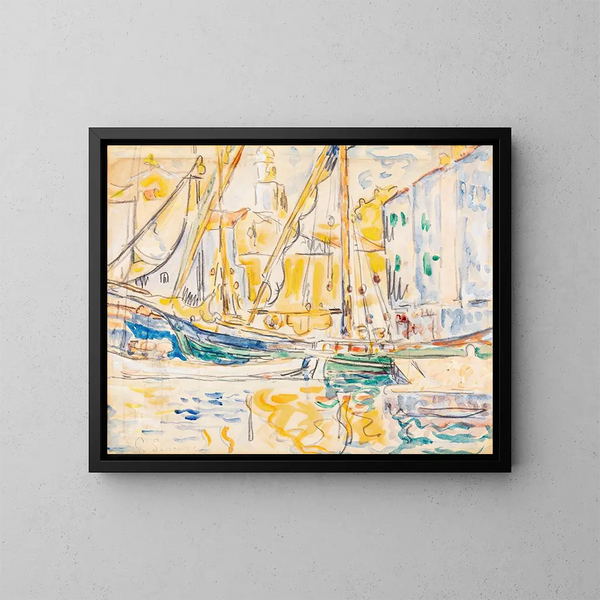 Saint-Tropez - Paul Signac — indrammet kunstværk på væggen