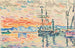 Saint-Tropez, havnen ved solnedgang - Paul Signac — visning af kunstværket
