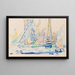 Saint-Tropez, tartaner ved havnen - Paul Signac — indrammet kunstværk på væggen
