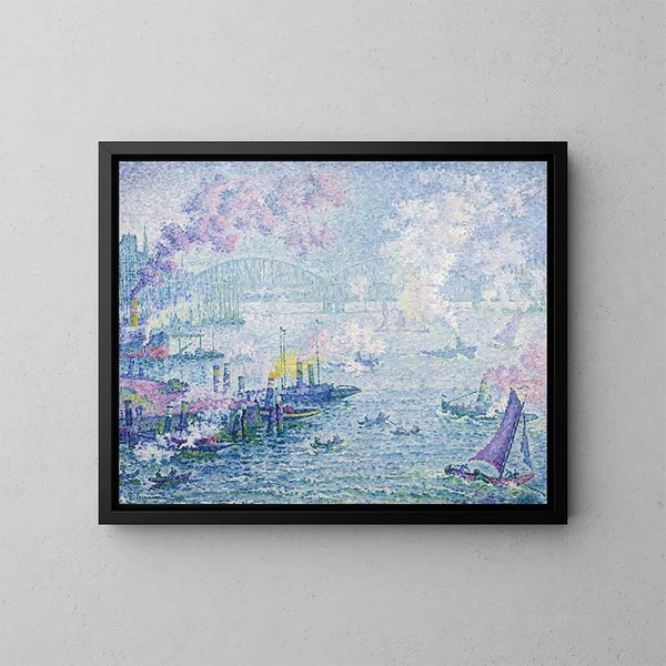 Le port de Rotterdam - Paul Signac — indrammet kunstværk på væggen