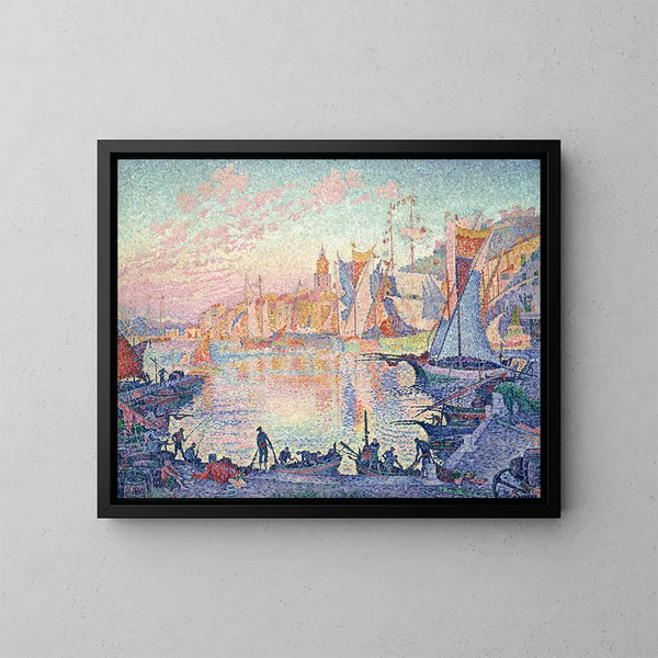 Le port de Saint-Tropez - Paul Signac — indrammet kunstværk på væggen