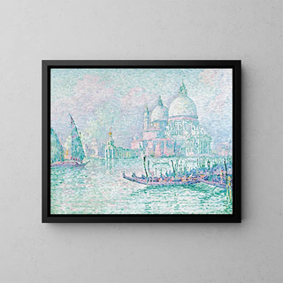 Venedig, La Salute, Grøn - Paul Signac — indrammet kunstværk på væggen