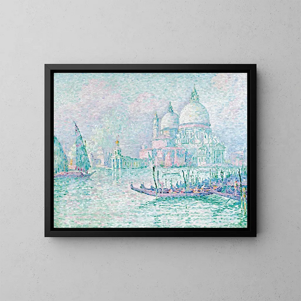 Venedig, La Salute, Grøn - Paul Signac — indrammet kunstværk på væggen
