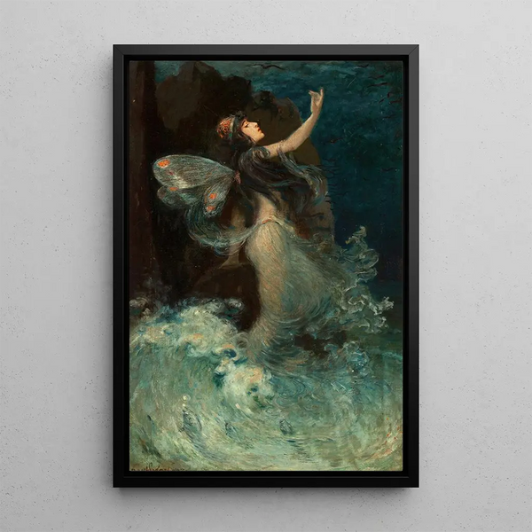 Nymphe des eaux - Paul Swan — indrammet kunstværk på væggen