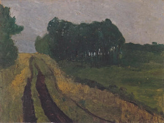 Landskab om aftenen - Paula Modersohn-Becker — visning af kunstværket