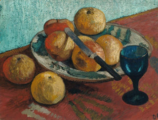 Paula ModersohnBecker - Still life with apples and green glass.webp