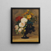 Bouquet de fleurs dans un vase ancien - Pauline Koudelka-Schmerling — indrammet kunstværk på væggen