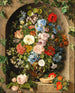 Et stort blomsterbuket i en græsk vase - Pauline von Koudelka-Schmerling — visning af kunstværket
