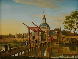 Paulus Constantijn la Fargue - Leiden a view of Koepoort seen from the road to Zoeterwoude.webp