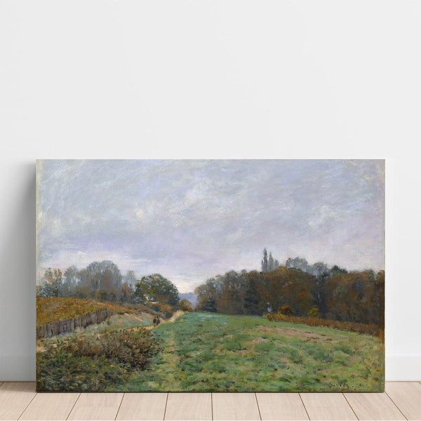 Reproduktion af maleriet Landskab ved Louveciennes - Alfred Sisley