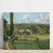 Landskabslandskab med marker, Pontoise - Camille Pissarro — vægpræsentation af kunstværket