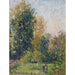 Reproduktion af maleriet Landskab med to personer, Éragny, efterår - Camille Pissarro