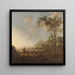 Landskabsmaleri med hyrder og kvæg - Aelbert Cuyp — indrammet kunstværk på væggen
