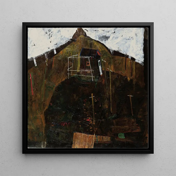 Paysage avec un corbeau - Egon Schiele