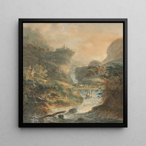 Paysage avec un ruisseau tumultueux dans le Jura - Peter Birmann