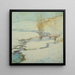 Vinterlandskab - John Henry Twachtman — indrammet kunstværk på væggen