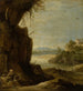 Landskab fra syd med Saint Antoine l'Ermite - David Teniers den Yngre — visning af kunstværket