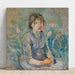 Berthe Morisot - Landmandsdatter midt i tulipaner — vægpræsentation af kunstværket