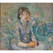 Berthe Morisot - Landmandsdatter midt i tulipaner — vist i et interiør