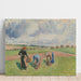 Reproduktion af maleriet Landsbykvinder, der samler urter, Éragny - Camille Pissarro