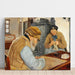 Reproduktion af maleriet Landsbybillede af bønder i landsbyen Ring - Laurits Andersen Ring