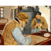 Reproduktion af maleriet Landsbybillede af bønder i landsbyen Ring - Laurits Andersen Ring