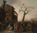 Bønder danser - Johannes Lingelbach — visning af kunstværket