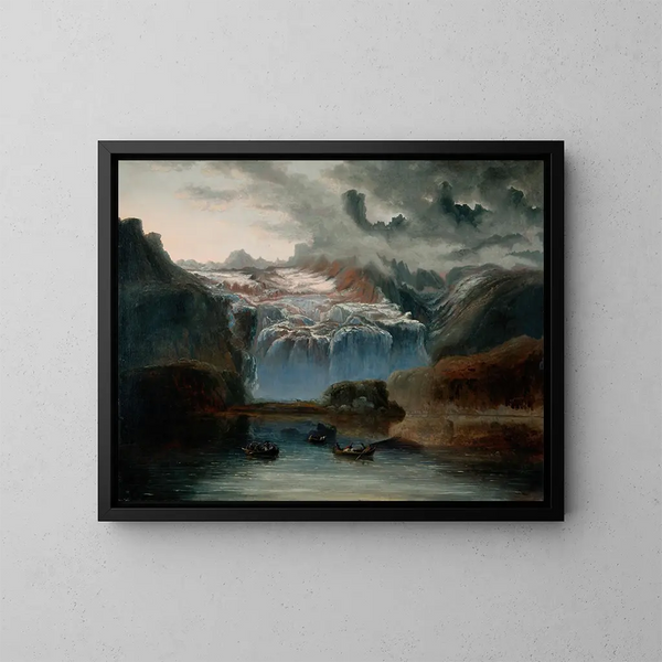 Le glacier de Jostedalsbreen - Peder Balke — indrammet kunstværk på væggen