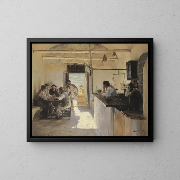 Osteria i Ravello - Peder Severin Krøyer — indrammet kunstværk på væggen