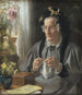 Portræt af konferencens præsidentinde, S. A. Casse f. Engelbreth - Peder Severin Krøyer — visning af kunstværket