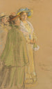 Le maître de poste Schrøder, Anna Ancher og Henny Brodersen - Peder Severin Krøyer — visning af kunstværket