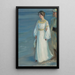 Sommeraften på Skagen-stranden Maleri af kunstnerens hustru - Peder Severin Krøyer — indrammet kunstværk på væggen