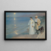 tensommer på Skagen-stranden, maler og hans kone - Peder Severin Krøyer — indrammet kunstværk på væggen