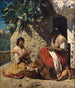 To romani kvinder foran deres hytte i Spanien - Peder Severin Krøyer — visning af kunstværket