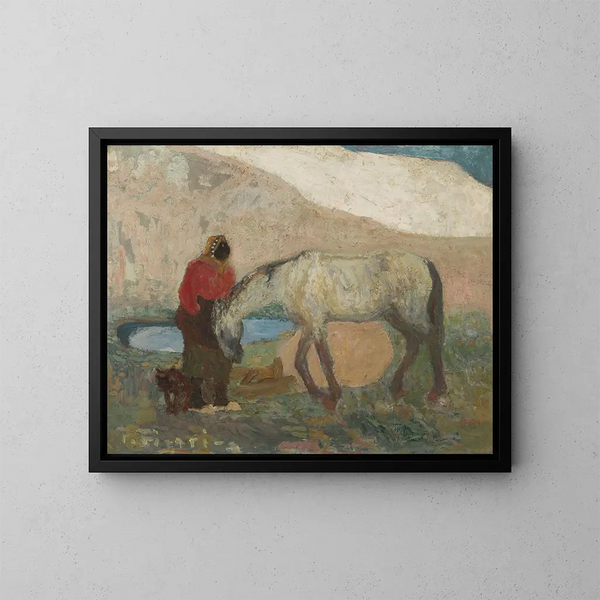 Laveuses dans les marais ou Les amis - Pedro Figari — indrammet kunstværk på væggen