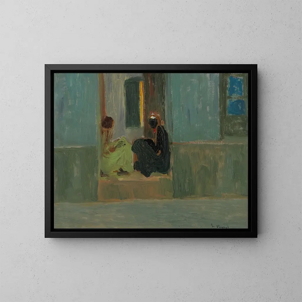 Noires à la porte - Pedro Figari — indrammet kunstværk på væggen