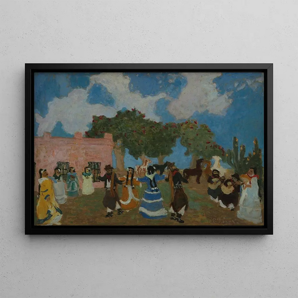 Pericón - Pedro Figari — indrammet kunstværk på væggen