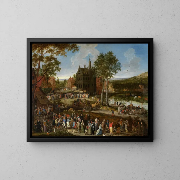 Kermesse flamande - Peeter Gijsels — indrammet kunstværk på væggen